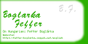 boglarka feffer business card